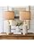 25" Table Lamps Set of 2 - Modern Bedside Lamps for Living Room - White Washed Ceramic Nightstand Lamps for Bedroom