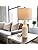 23.75" Modern Ceramic Single Table Lamp for Living Room Farmhouse Bedside Nightstand Lamp for Bedroom Home Office Dorm