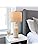 23.75" Modern Ceramic Single Table Lamp for Living Room Farmhouse Bedside Nightstand Lamp for Bedroom Home Office Dorm