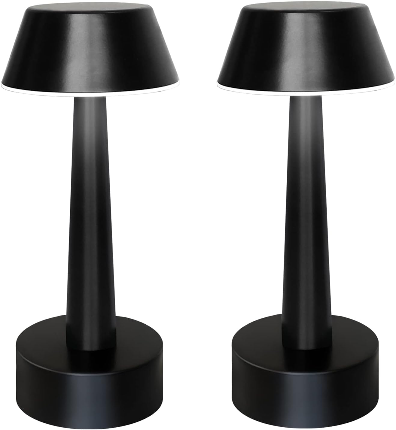 UMEXUS Cordless Small Table Lamp for Bar Restaurant, Rechargeable Battery Operated Touch Lamps, Gold 3-Way Dimmable Metal Portable Bedside Mini Night Light for Outdoor, Home Decor