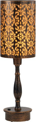 UMEXUS Cordless Table Lamp with Remote, Timer & Dimmer, RGB Small Rechargeable Battery Operated, Touch Bedside Night Lights, Antique Bronze Ambient Lighting, Patio Dining Side End Table Lamp