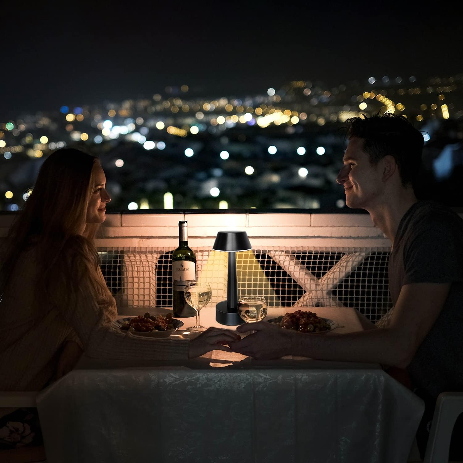 UMEXUS Cordless Small Table Lamp for Bar Restaurant, Rechargeable Battery Operated Touch Lamps, Gold 3-Way Dimmable Metal Portable Bedside Mini Night Light for Outdoor, Home Decor