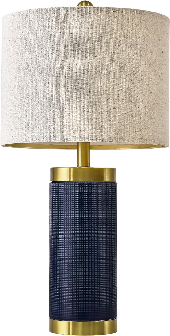 24.5 inches Modern Ceramic Bedside Lamp Set of 2 for Bedroom Decor Farmhouse Table Lamp for Living Room Office Dorm