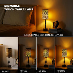 UMEXUS Cordless Table Lamp with Remote, Timer & Dimmer, RGB Small Rechargeable Battery Operated, Touch Bedside Night Lights, Antique Bronze Ambient Lighting, Patio Dining Side End Table Lamp