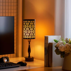 UMEXUS Cordless Table Lamp with Remote, Timer & Dimmer, RGB Small Rechargeable Battery Operated, Touch Bedside Night Lights, Antique Bronze Ambient Lighting, Patio Dining Side End Table Lamp